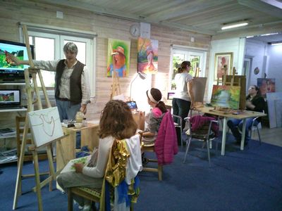 Pintura de retrato acrílico