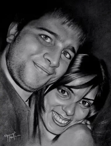 Encargar un retrato al carboncillo 