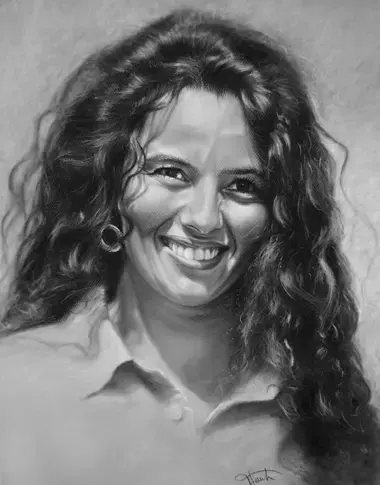 Retrato pintado a mano