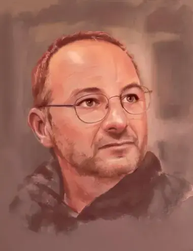Retrato realista al carboncillo hecho a mano